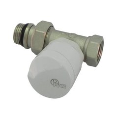 Прямой термостатический клапан с ручным управлением, соединение для стальной трубы, с герметичной прокладкой, никелированный 3/8" Ду 10 (IVR 560)1