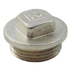 Заглушка латунная никелированная с внешней резьбой FADO 1/2" 151